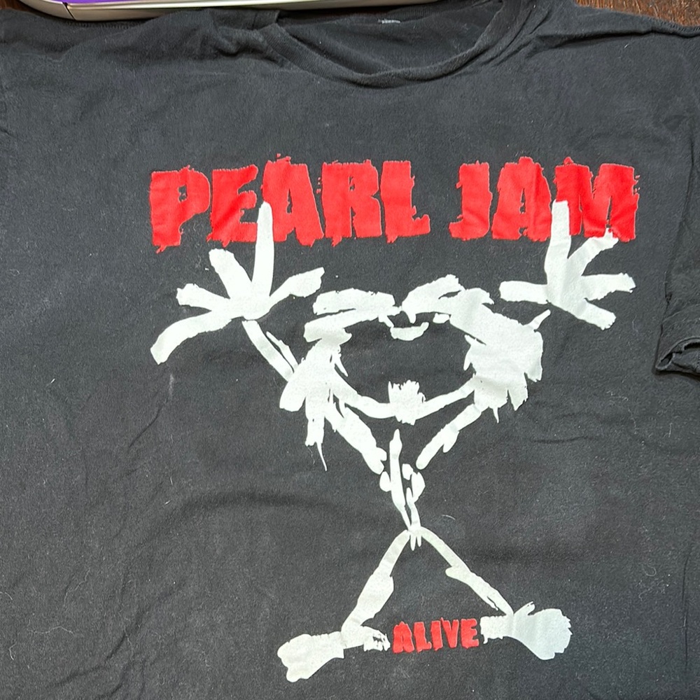 Tultex Black and Red Graphic Short Sleeve Tee